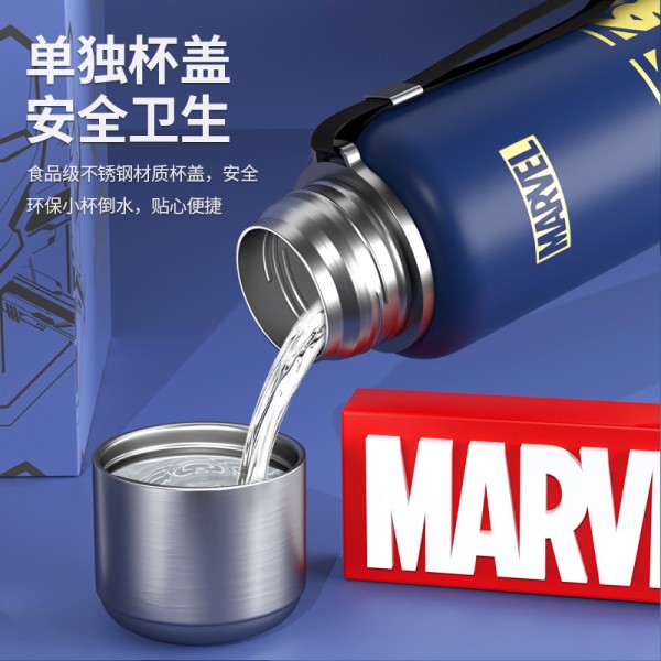 Термос для воды Marvel, детская бутылка - термос из нержавеющей стали, 2 цвета, 800 мл Термос для воды Marvel, детская бутылка - термос из нержавеющей стали, 2 цвета, 800 мл
