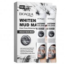 Маска глиняна освітлююча для обличчя BIOAQUA Dead Sea Mud Whitening Mask, маска у стіках, 8х10 г, 10 шт