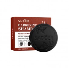 Твердий шампунь для волосся Sadoer Darkening Shampoo з екстрактом кореня Polygonum, 100 г