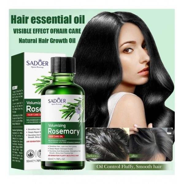 Олія для об'єму та глибокого живлення волосся з екстрактом розмарину Sadoer, 50 мл