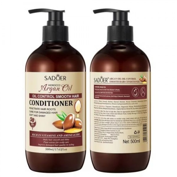 Шампунь з аргановою олією проти лупи Sadoer, 500 мл