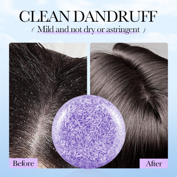 Твердий шампунь для волосся з екстрактом лаванди SADOER, 60 г