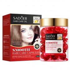Вітамінні капсули з аргановою олією для волосся SADOER Smooth Hair Care, для відновлення та зміцнення волосся, 30 шт