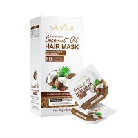 Маска питательная для волос с кокосовым маслом SADOER, 6 шт