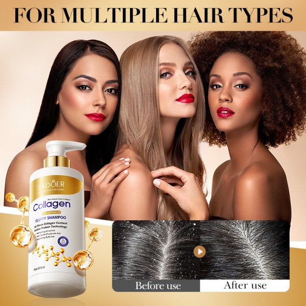 Шампунь з колагеном проти лупи Sadoer, 500 мл