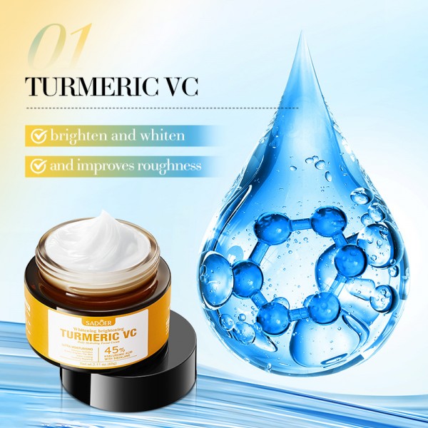Крем для обличчя з вітаміном С SADOER Turmeric VC, 60 г
