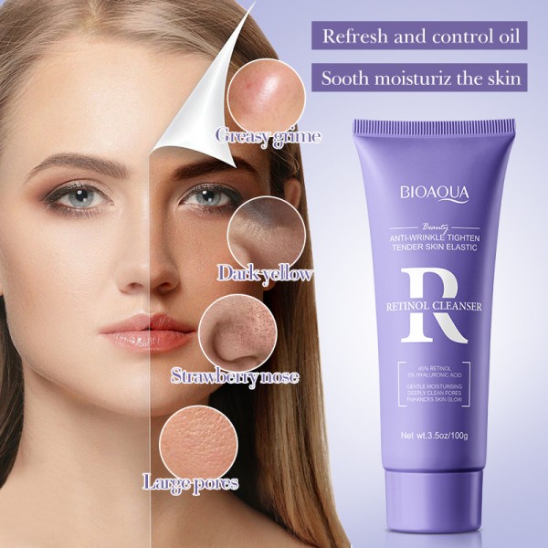 Гель для очищення обличчя з ретинолом Bioaqua Retinol Cleanser, 100 г Гель для очищення обличчя з ретинолом Bioaqua Retinol Cleanser, 100 г
