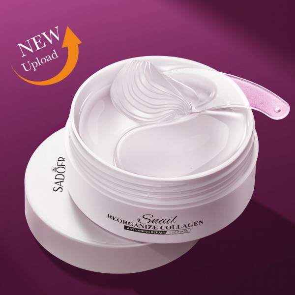 Патчі гідрогелеві Sadoer Snail Reorganize Collagen Eye Mask, з муцином равлика, 30 шт