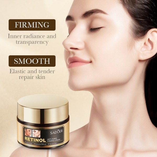 Крем для обличчя з ретинолом Sadoer Retinol Anti-Aging Firming Cream, 50 г Крем для обличчя з ретинолом Sadoer Retinol Anti-Aging Firming Cream, 50 г
