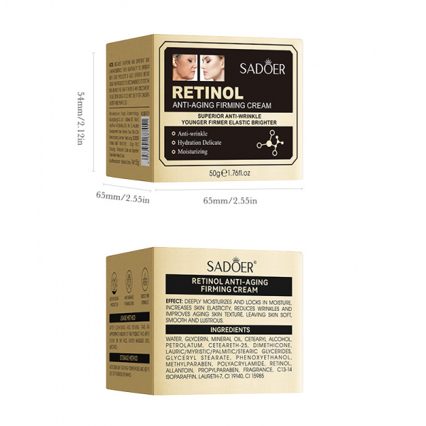 Крем для обличчя з ретинолом Sadoer Retinol Anti-Aging Firming Cream, 50 г Крем для обличчя з ретинолом Sadoer Retinol Anti-Aging Firming Cream, 50 г