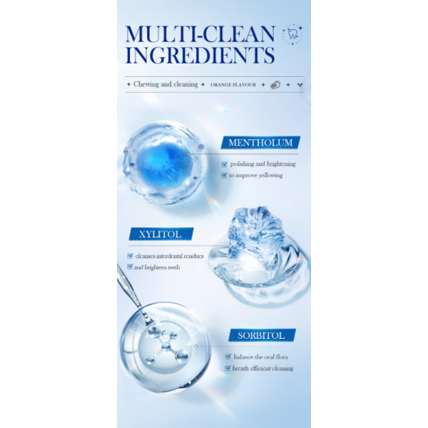 Таблетки зубної пасти 2 в 1 з персиком Sadoer Peach Toothpaste Tablets, 28.5 г / 30 шт