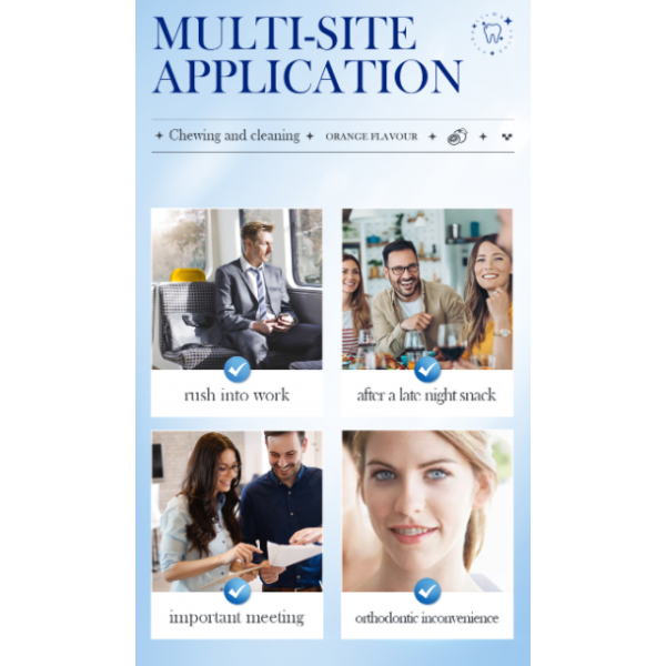 Таблетки зубної пасти 2 в 1 з пробіотиком Sadoer Mentha Toothpaste Tablets, 28.5 г / 30 шт