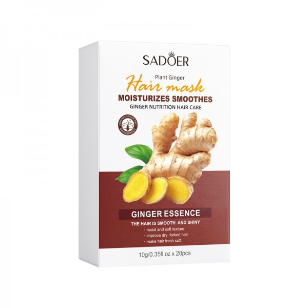 Маска увлажняющая для глубокого питания и восстановления волос Sadoer Plant Ginger Hair Mask, 20 шт