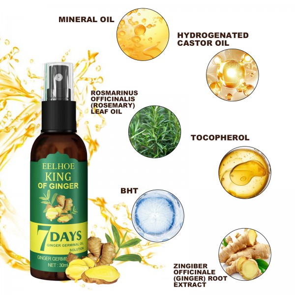 Масло для роста волос Eelhoe King of Ginger 7 Days Hair Nutrient Solution, 30 мл