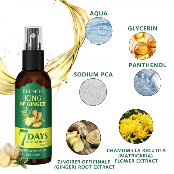 Масло для роста волос Eelhoe King of Ginger 7 Days Hair Nutrient Solution, 50 мл Масло для роста волос Eelhoe King of Ginger 7 Days Hair Nutrient Solution, 50 мл