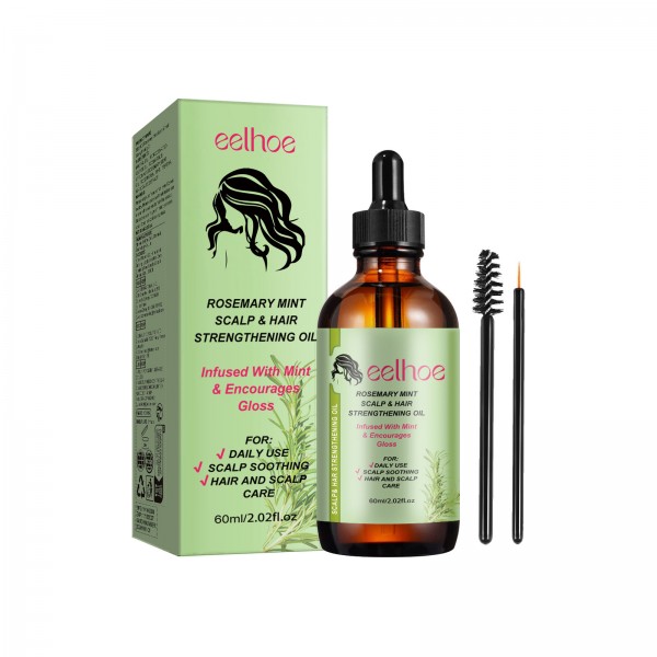 Масло для укрепления волос и ресниц с алое и розмарином Eelhoe Rosemary Mint Scalp & Hair Strengthening Oil, 60 мл