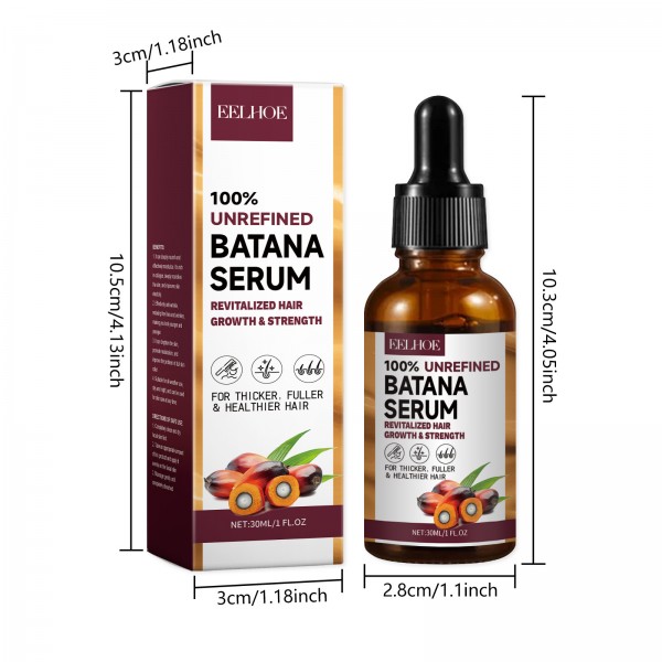 Сироватка для зміцнення та росту волосся Eelhoe 100% Unrefined Batana Serum, 30 мл