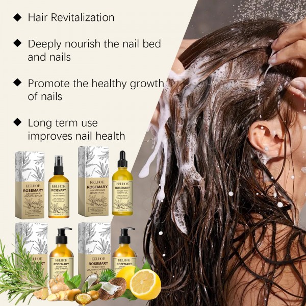Спрей для росту волосся з розмарином Eelhoe Rosemary Ginger Hair Growth Spray, 30 мл
