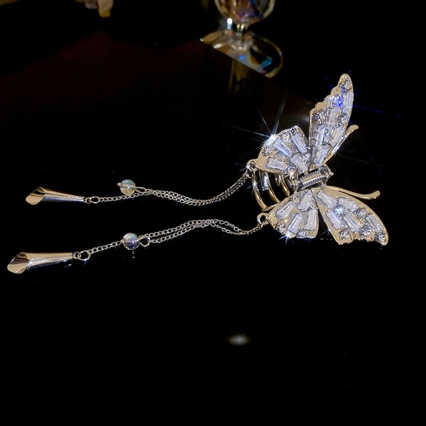 Затискач для волосся "Butterfly Diamond", срібло