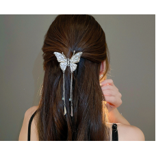 Затискач для волосся "Butterfly Diamond", срібло