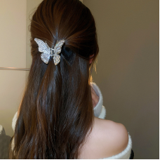 Затискач для волосся "Tiny Butterfly", срібло