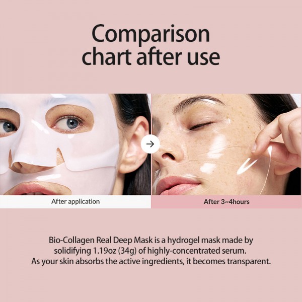 Гидрогелевая маска для лица Biodance Bio-Collagen Real Deep Mask, розовый, 34 г