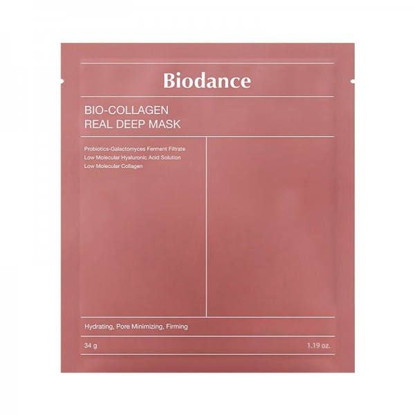 Гидрогелевая маска для лица Biodance Bio-Collagen Real Deep Mask, розовый, 34 г