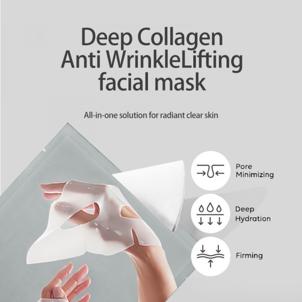 Маска гідрогелева колагенова для обличчя Deep Collagen Anti-Wrinkle Lifting Mask, 4 шт