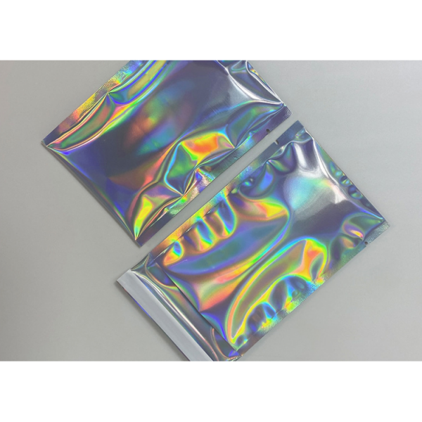 Пакет-саше для пакування, голографічний, з клейкою смужкою, 9*13 + 3 см, 10 шт