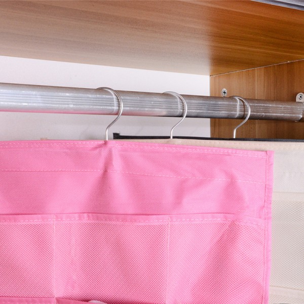 Підвісний органайзер для білизни, рожевий, 6 / 18 комірок, рожевий