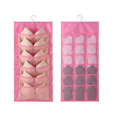 Підвісний органайзер для білизни, рожевий, 6 / 18 комірок, рожевий