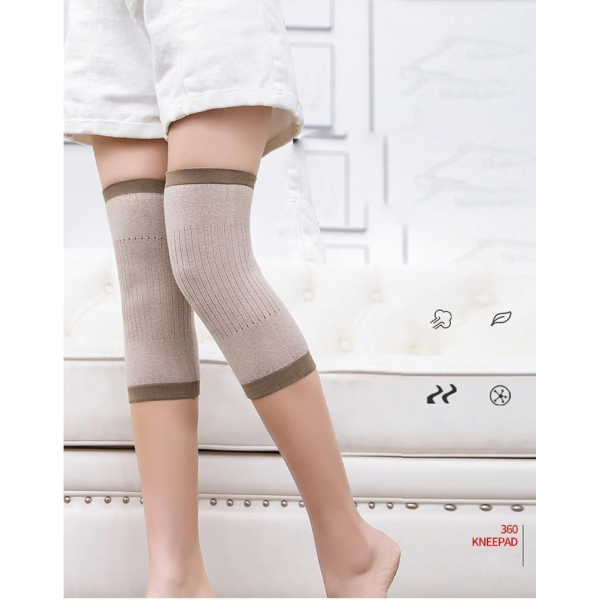 Бандаж на коліно з вовни, 1 пара, тілесний, 4 розміри Бандаж на коліно з вовни, 1 пара, тілесний, 4 розміри