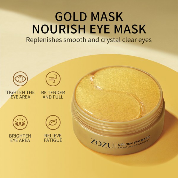 Патчи гидрогелевые ZOZU Smooth Golden Eye Mask, с золотом, 60 шт