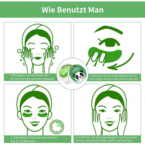 Патчи гидрогелевые SADOER Cucumber Eye Mask, с экстрактом огурца, 60 шт