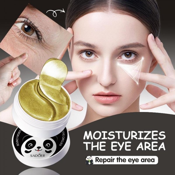 Патчі гідрогелеві SADOER Caviar Extract Eye Mask, з екстрактом чорної ікри, 60 шт