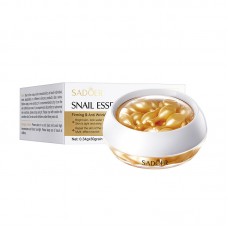 Сироватка для обличчя і шкіри навколо очей в капсулах SADOER Snail Essence Firming & Anti Wrinkle, з муцином равлика, 34 г