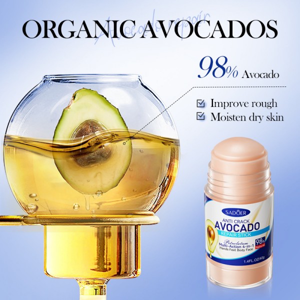 Стик для восстановления кожи с авокадо SADOER Anti-Crack Avocado Repair Stick, 40 г Стик для восстановления кожи с авокадо SADOER Anti-Crack Avocado Repair Stick, 40 г