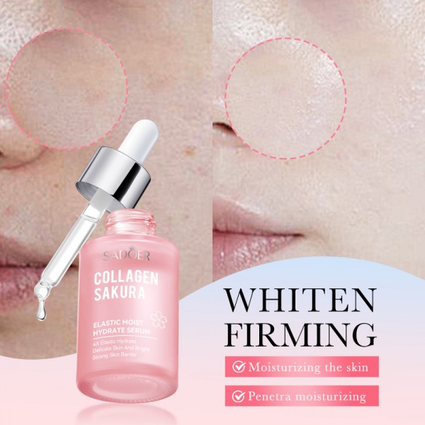 Сыворотка с экстрактом сакуры и коллагена SADOER Collagen Sakura Elastic Moist Hydrate Serum, 30 мл