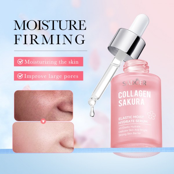 Сыворотка с экстрактом сакуры и коллагена SADOER Collagen Sakura Elastic Moist Hydrate Serum, 30 мл