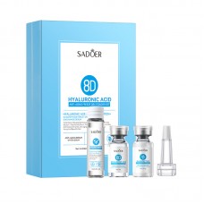 Подарунковий набір SADOER 8D Hyaluronic Acid Anti-Aging Freeze Dry Powder, з ніацинамідом, 3 засоба