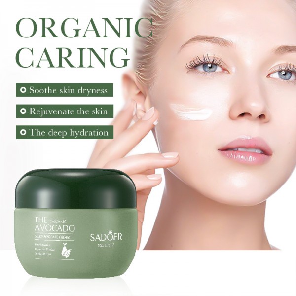 Крем дневной для лица с авокадо SADOER Organic Avocado Silky Hydrate Cream, 50 г