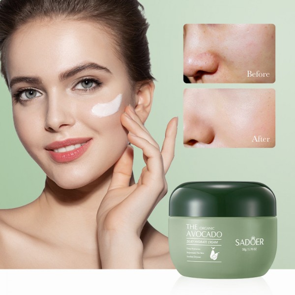 Крем дневной для лица с авокадо SADOER Organic Avocado Silky Hydrate Cream, 50 г