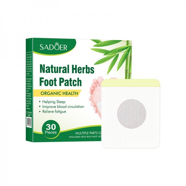 Пластирі натуральні для ніг SADOER Natural Herbs Foot Patch, 30 шт