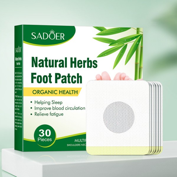 Пластирі натуральні для ніг SADOER Natural Herbs Foot Patch, 30 шт