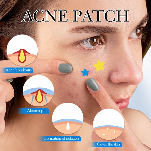 Патчі от акне у формі зірки SADOER Star+Round Acne Patch, 1х75 шт