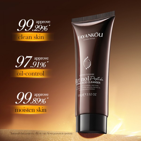 Гель для очистки лица с ретинолом FAYANKŌU Retinol Peptide Amino Acid Cleanser, 100 г