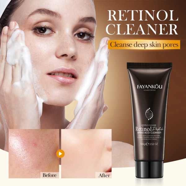 Гель для очистки лица с ретинолом FAYANKŌU Retinol Peptide Amino Acid Cleanser, 100 г