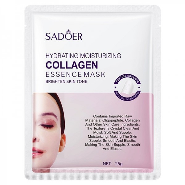 Маска гідрогелева зволожуюча для обличчя з колагеном SADOER Collagen Essence Mask, 25 г