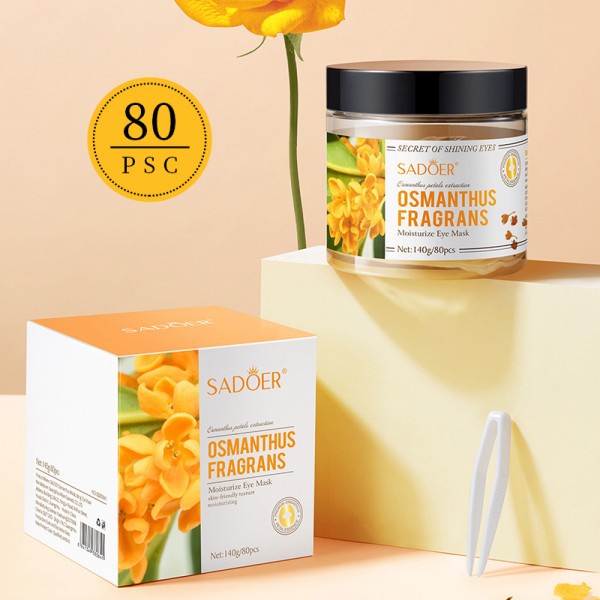 Патчи тканевые для кожи вокруг глаз с экстрактом цветков османтуса SADOER Osmanthus Fragrans Moisturize Eye Mask, 140 г Патчи тканевые для кожи вокруг глаз с экстрактом цветков османтуса SADOER Osmanthus Fragrans Moisturize Eye Mask, 140 г