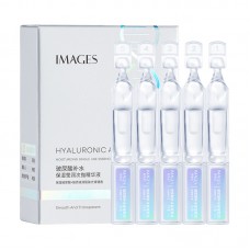 Ампули для зволоження шкіри обличчя IMAGES Hyaluronic Acid Moisturizing Single Use Essence, з алое, 1.5 мл х 10 шт